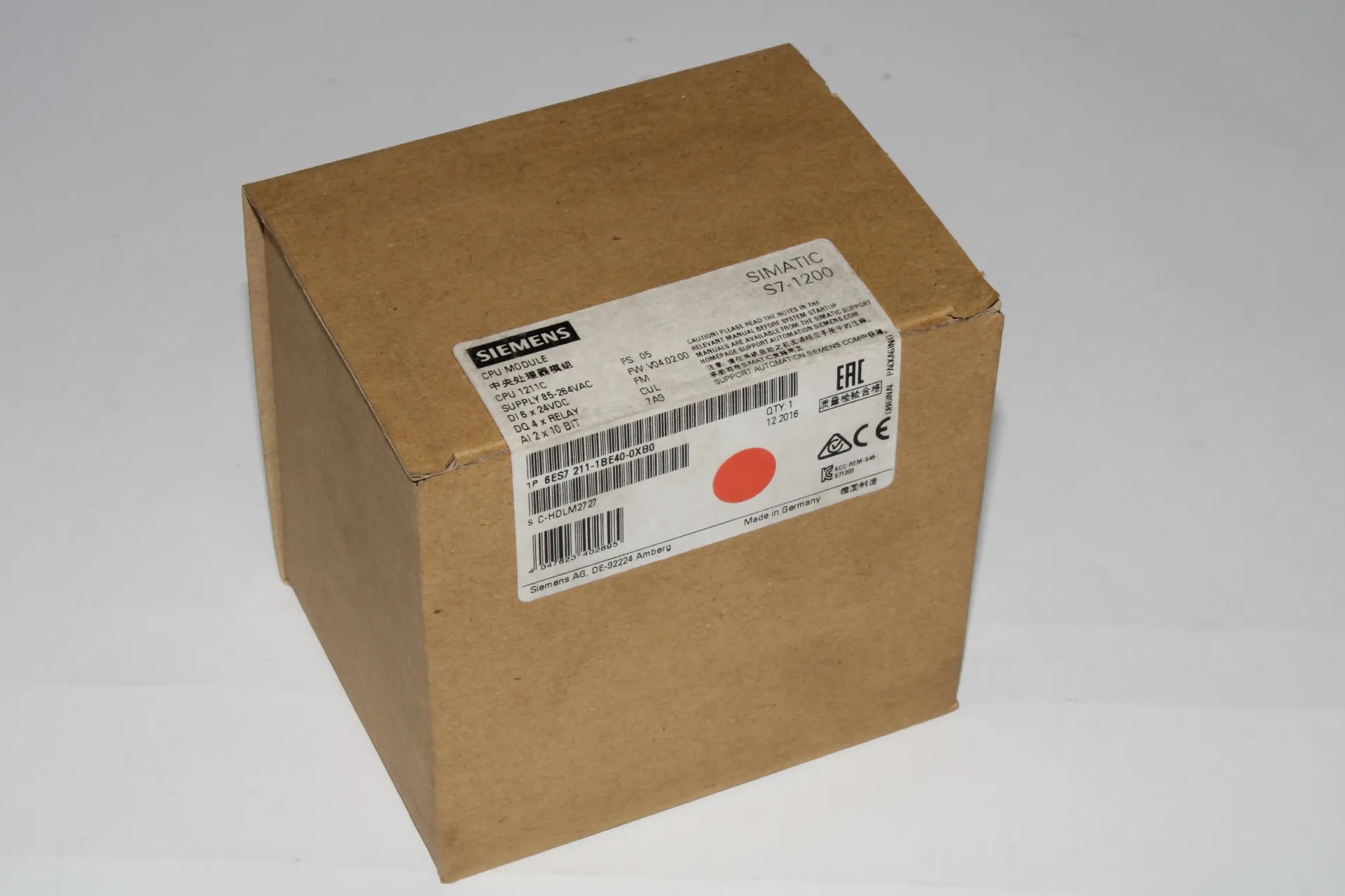 Siemens 6ES7211-1BE40-0XB0 CPU Module