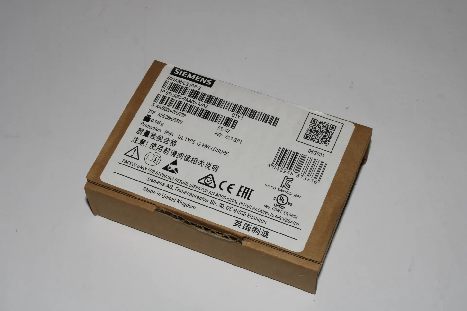 [28C] Siemens 6SL3255-0AA00-4JA2 Sinamics IOP-2