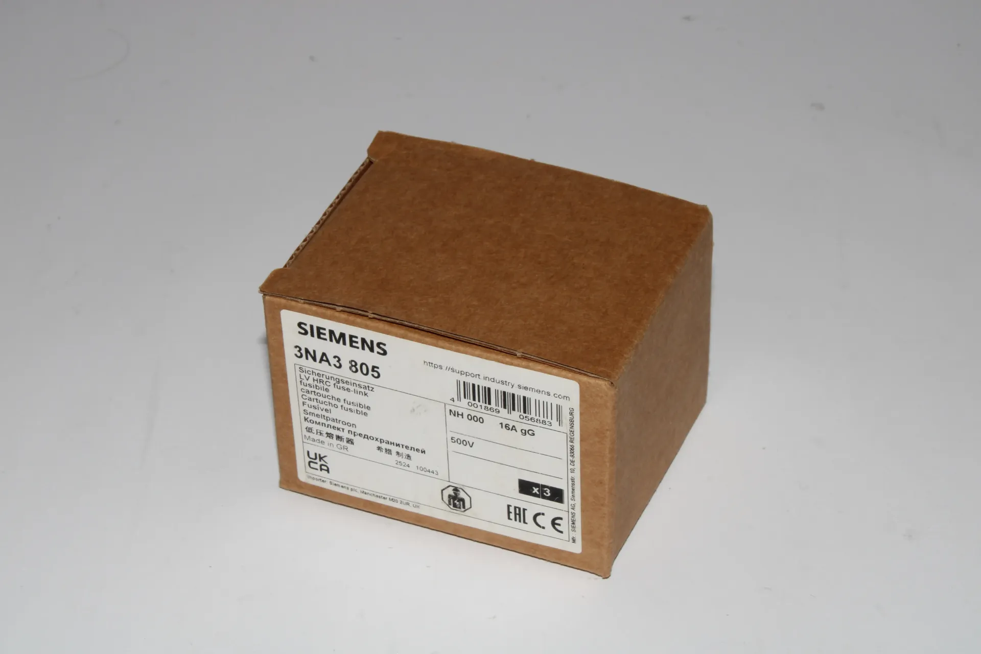 [28C] Siemens 3NA3805LV HRC Fuse-Link