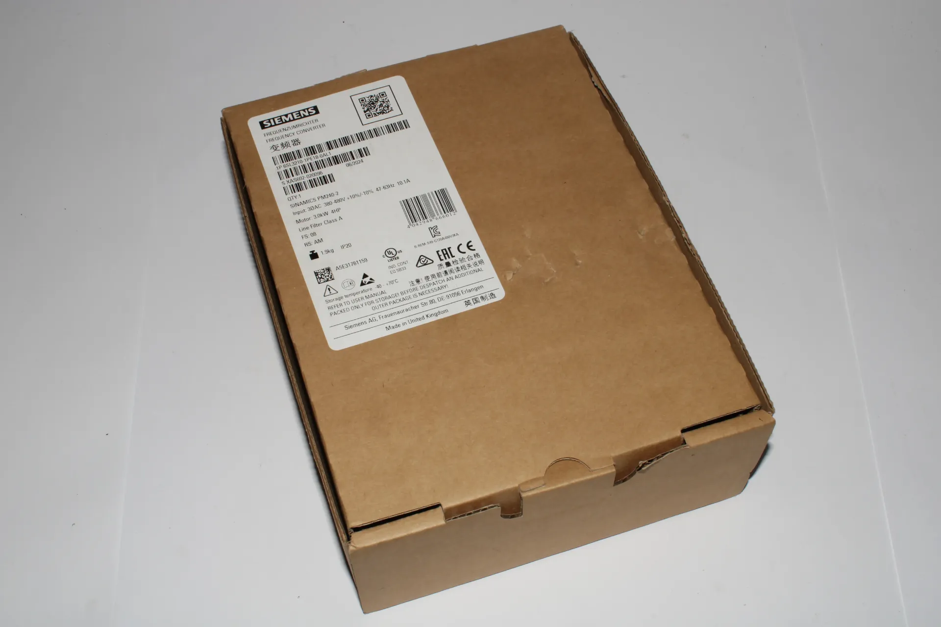[28C] Siemens 6SL3210-1PE18-0AL1 Frequency Converter