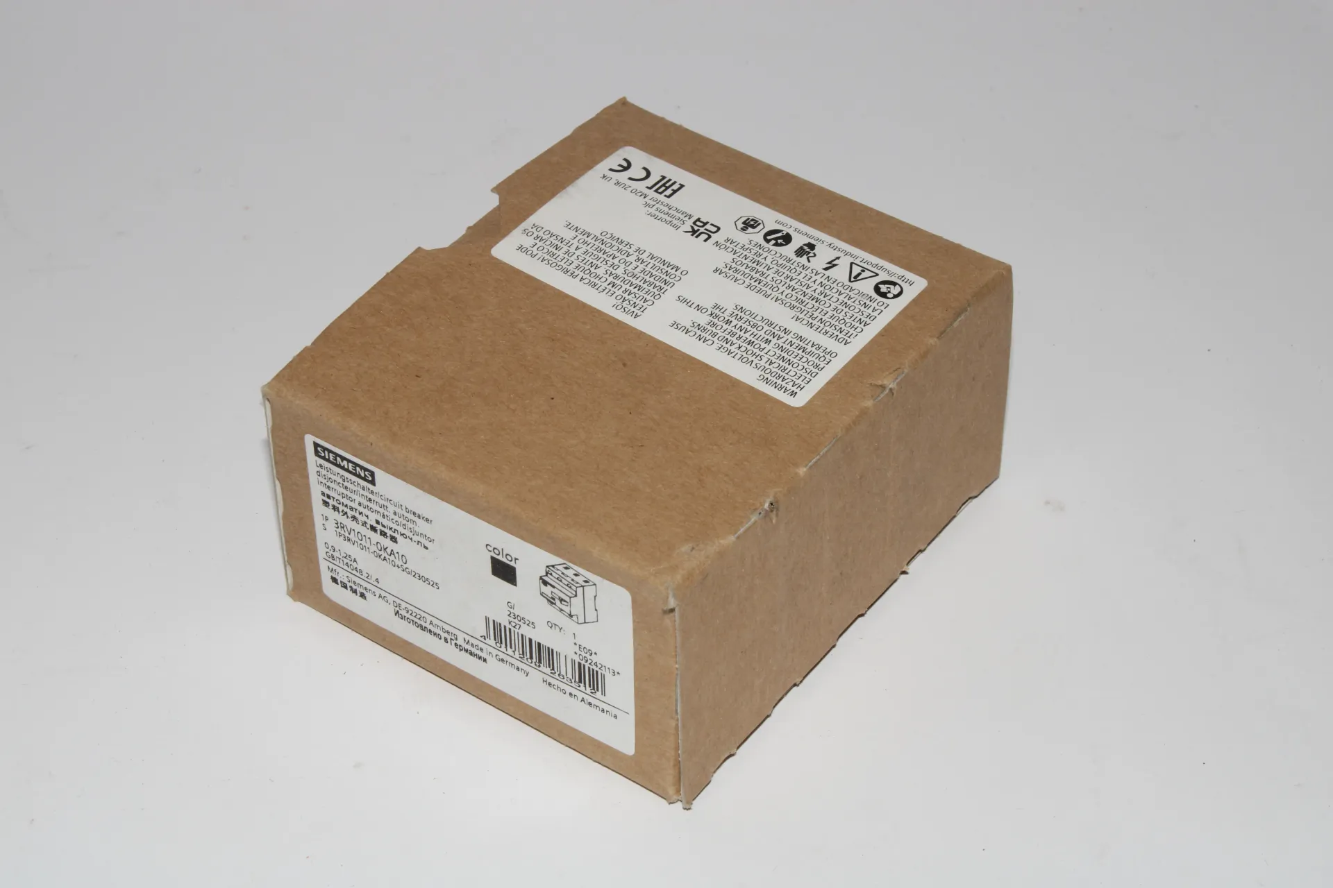 Siemens 3RV1011-0KA10 Circuit Breaker