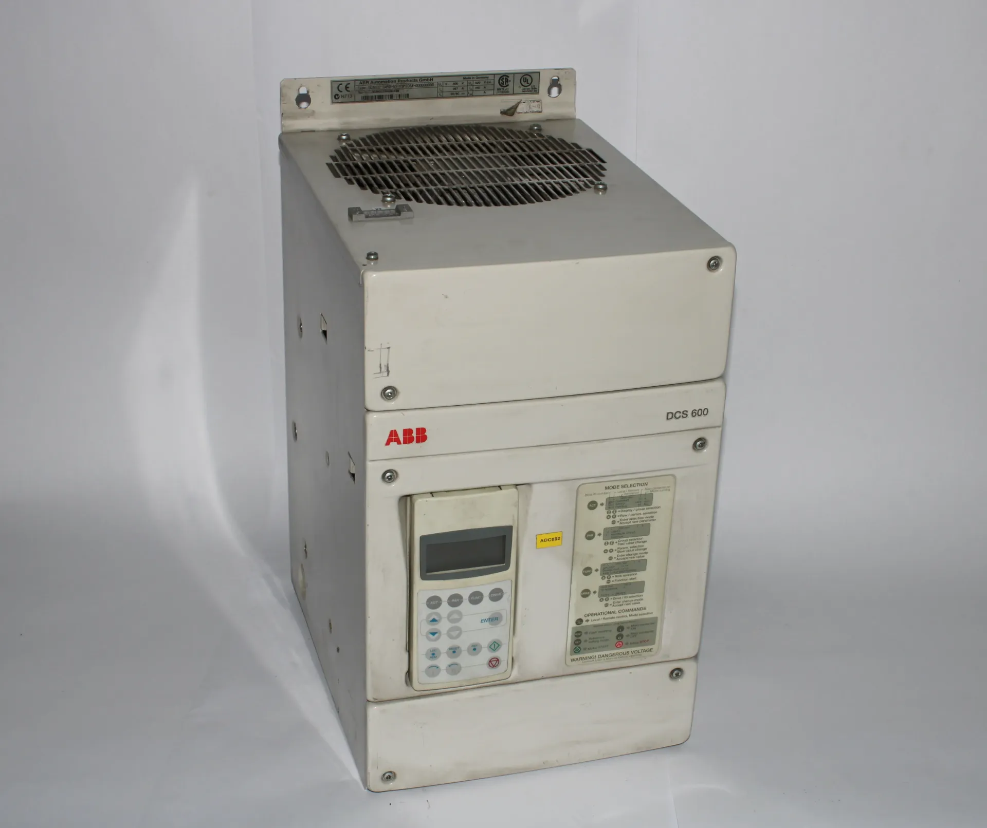 ABB DCS602-0450-51-15P20AX-000000000 Thyristor Power Converters Module + ABB 3ADT220128R1 Control Panel Keypad Rev.G 