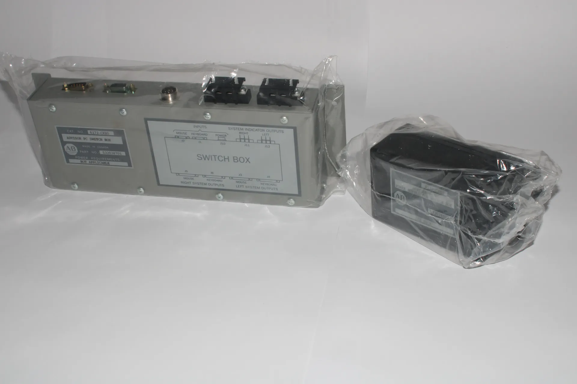 Allen-Bradley 6172-CKB5 Advisor PC Switch Box + Power Supply for Switch Box 