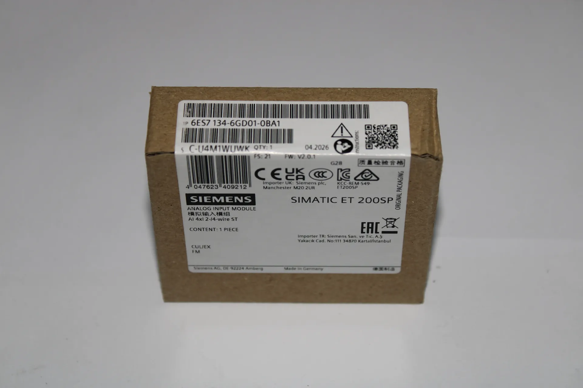 Siemens 6ES7134-6GD01-0BA1 Analog Input Module