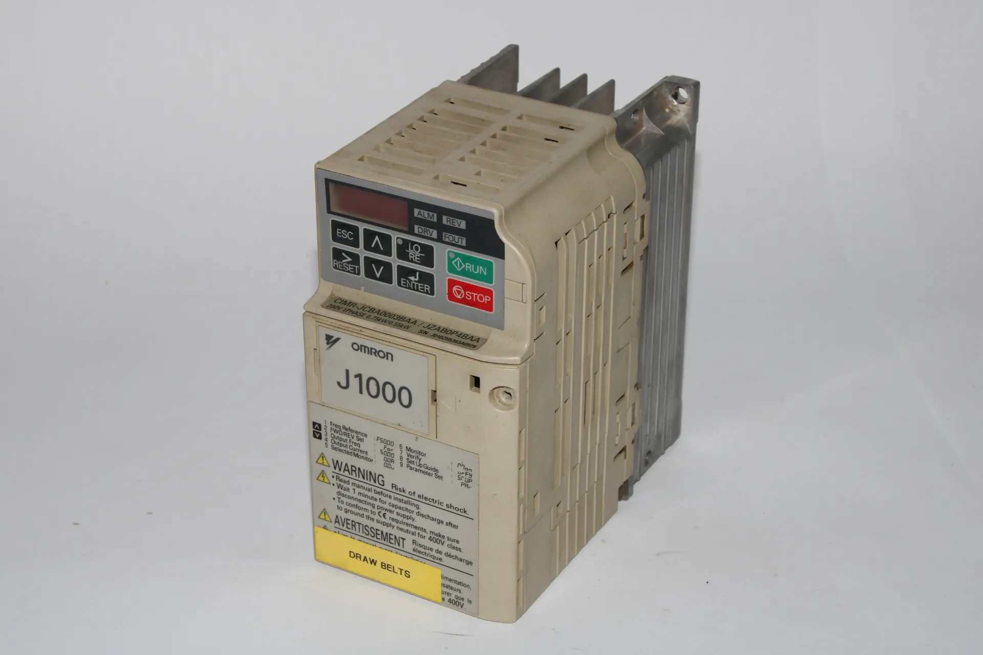 Omron CIMR-JCBA0003BAA Rev.A Variable Frequency Drive 