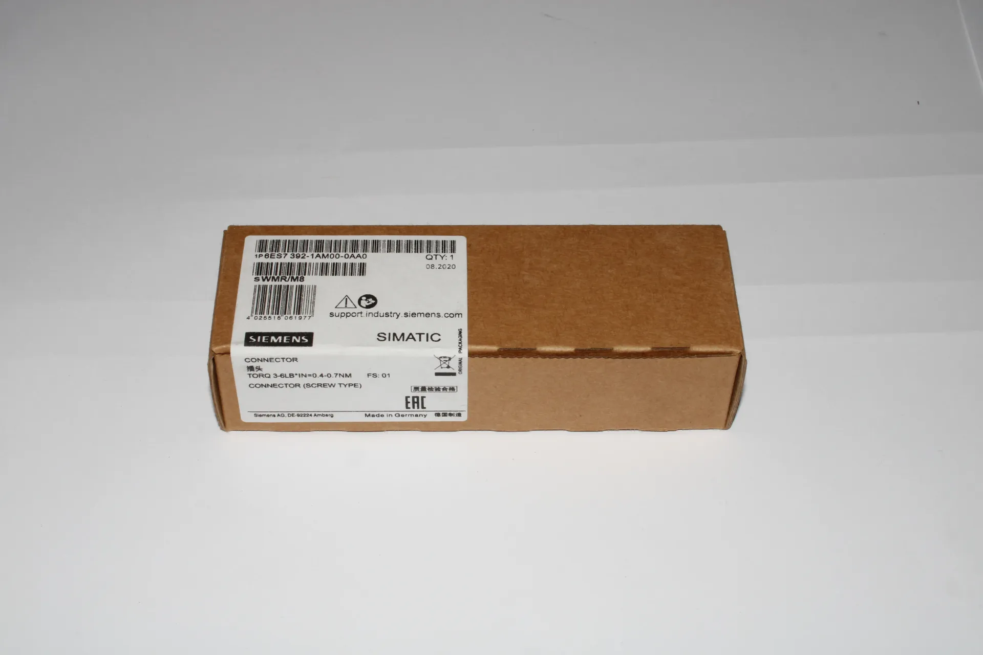 Siemens 6ES7392-1AM00-0AA0 Front Connector S7-300